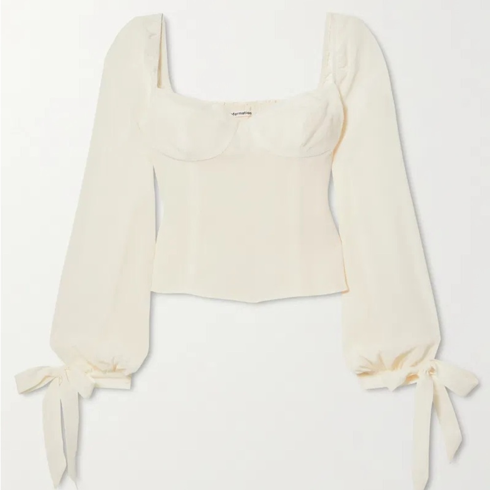 Reformation Elegant Cream Women's Blouse Top